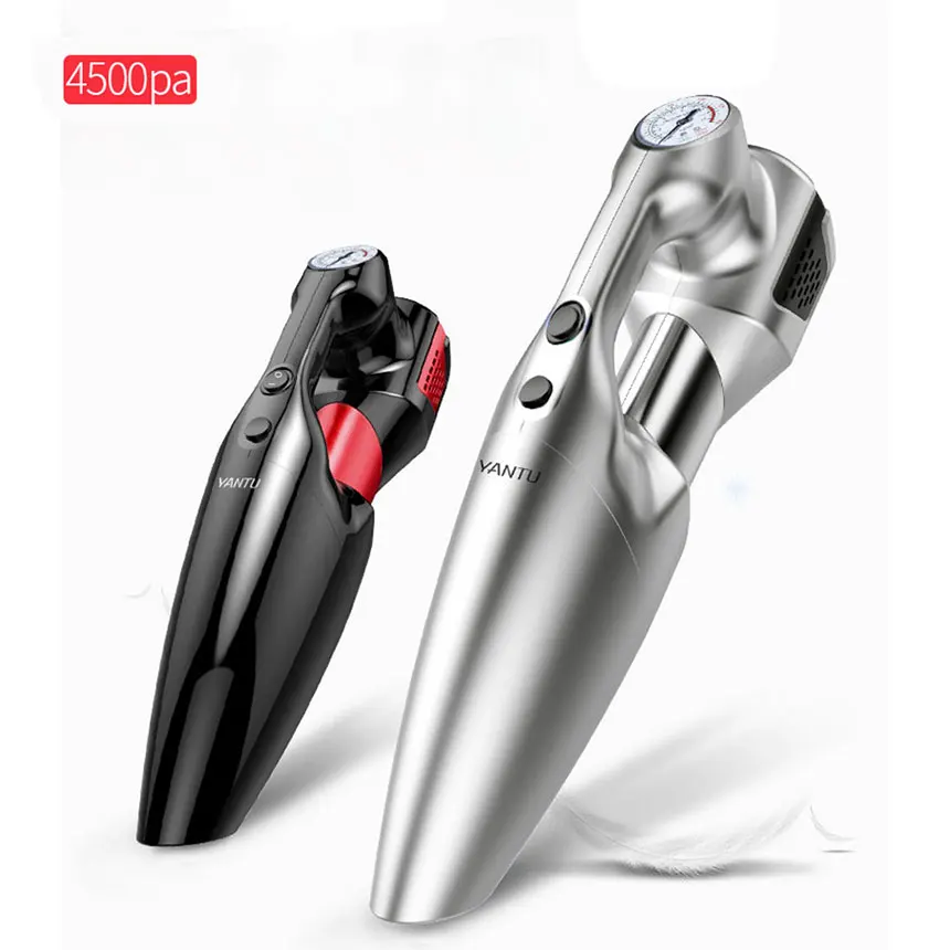 

Handheld 4500PA Cordless Vacuum Cleaner Rechargeable with Inflator Tire Pressure Detection Wet Dry Vacuum for Home Pet Hair Car