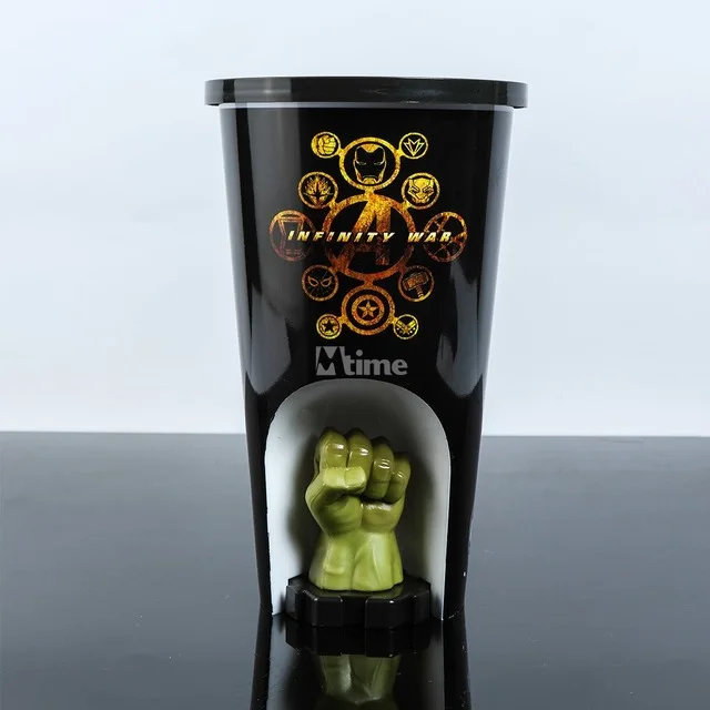 Мстители 4 соломенные Пантеры чашка Железный человек Зеленый гигантский дух Пряжка кукла чашка фильм полипропиленовый стакан ограниченное издание Мстители кружка - Цвет: 01 style