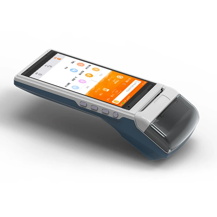 

Android 5.1 handheld NFC mobile payment POS terminal built in printer camera scanner WIFI 3G USB SIM card slot ZKC5501