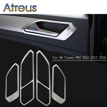 Atreus 4 шт., автомобильная дверная ручка, накладка на рамку, наклейки для Фольксваген тигуан 2, аксессуары MK2
