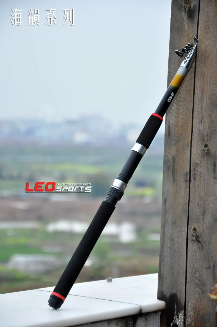 2.4M 7.87FT Glass Fiber Portable Telescopic Sea Carp Fishing Rod Spinning Travel Fishing Pole