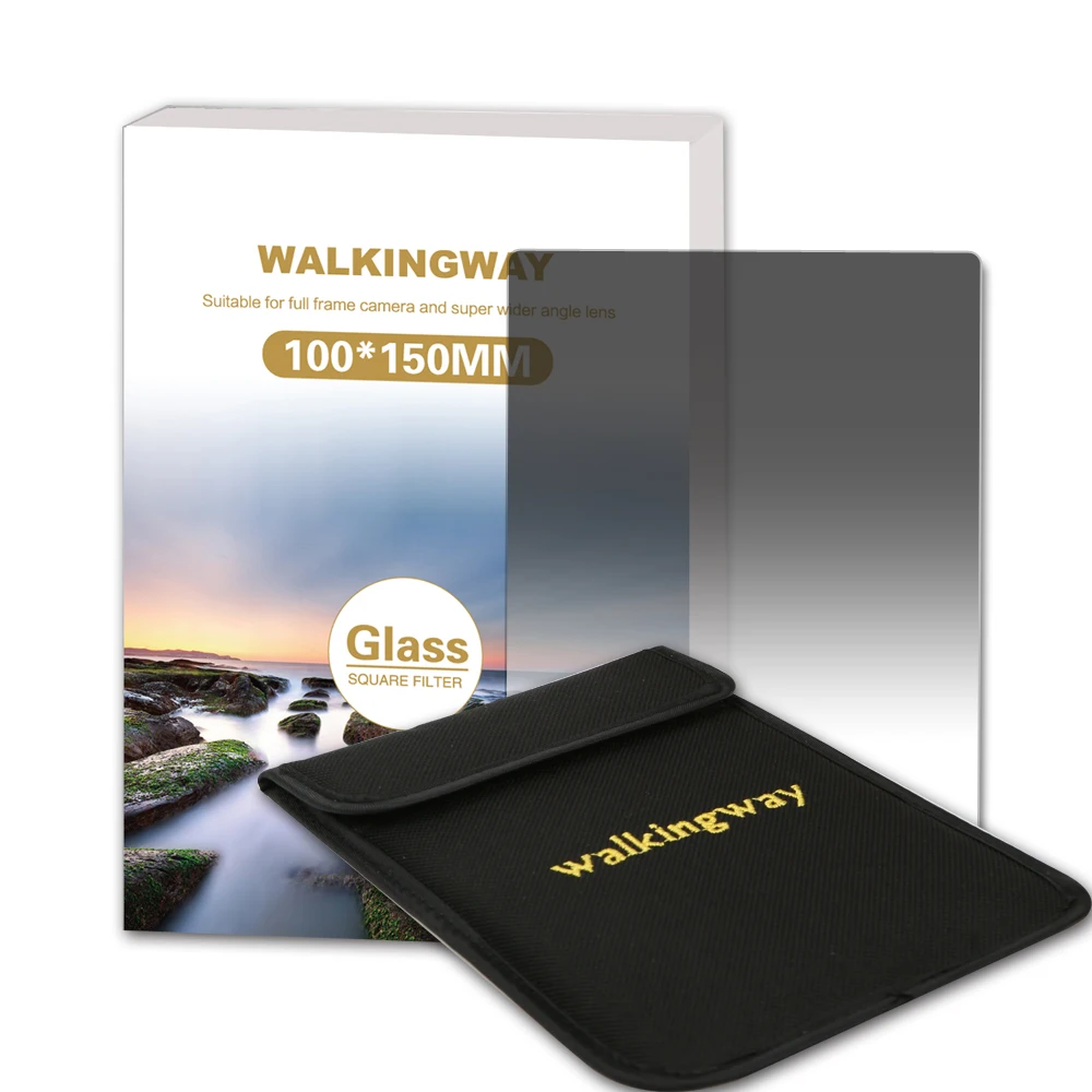 WalkingWay оптическое стекло с многослойным покрытием 100*100 мм 100*150 мм ND фильтр нейтральной плотности квадратный фильтр 100 мм 150 мм ND1000 ND64 GND4