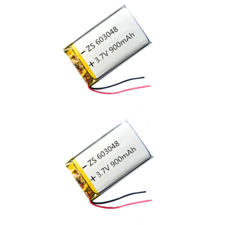3,7 в 900 мАч 603048 перезаряжаемая батарея Li-Po полимерные элементы литий-ионная Lipo батарея для дрона MP3 MP4 gps DVD светодиодный светильник - Цвет: 2PCS