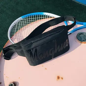 

Sports Canvas Solid Color Adjustable Unisex Waist Chest Pack Couple Crossbody Bag Funny Bag