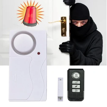 

Door Magnetic Security Alarm with 433mhz wireless door contact sensor Alarm and Remote Controller