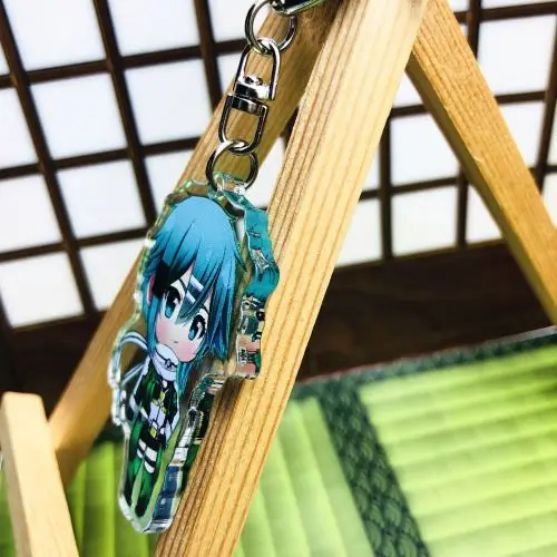 3 вида стилей акриловый брелок аниме меч искусство онлайн Asada Shino Kirigaya Kazuto Yuuki Asuna