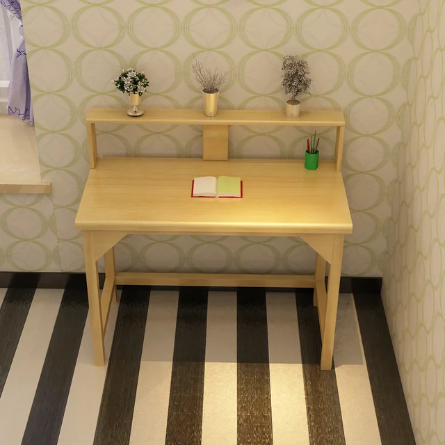 Children Study Table Solid Wood Desk Bookcase Combination Children Study Table Solid Wood Desk Bookcase Combination Pupils Small Writing Chair