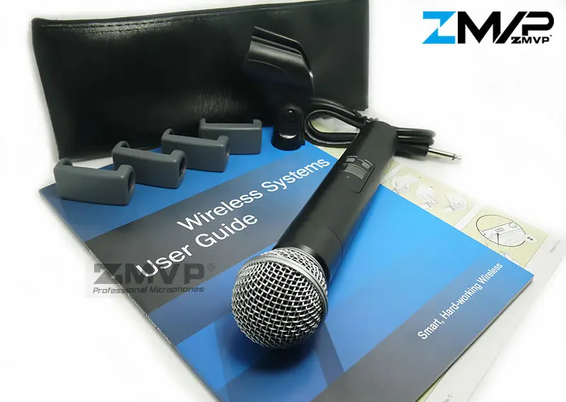 ZMVP SLX24 M58 УВЧ Профессиональная Беспроводная микрофонная система с 58 портативным передатчиком для сцены, живого вокала, караоке, речи