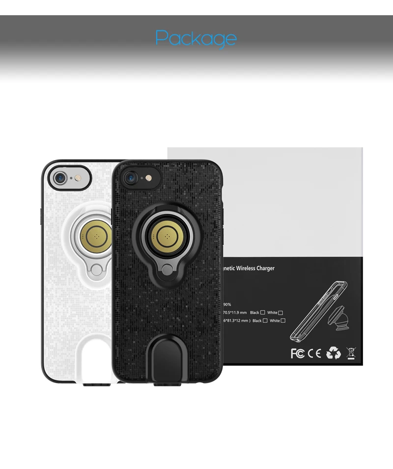 Gourde Быстрая зарядка автомобильный держатель Магнитный чехол для телефона зарядное устройство Беспроводное зарядное устройство для iPhone 7 Plus Беспроводной Магнитный зарядный телефон