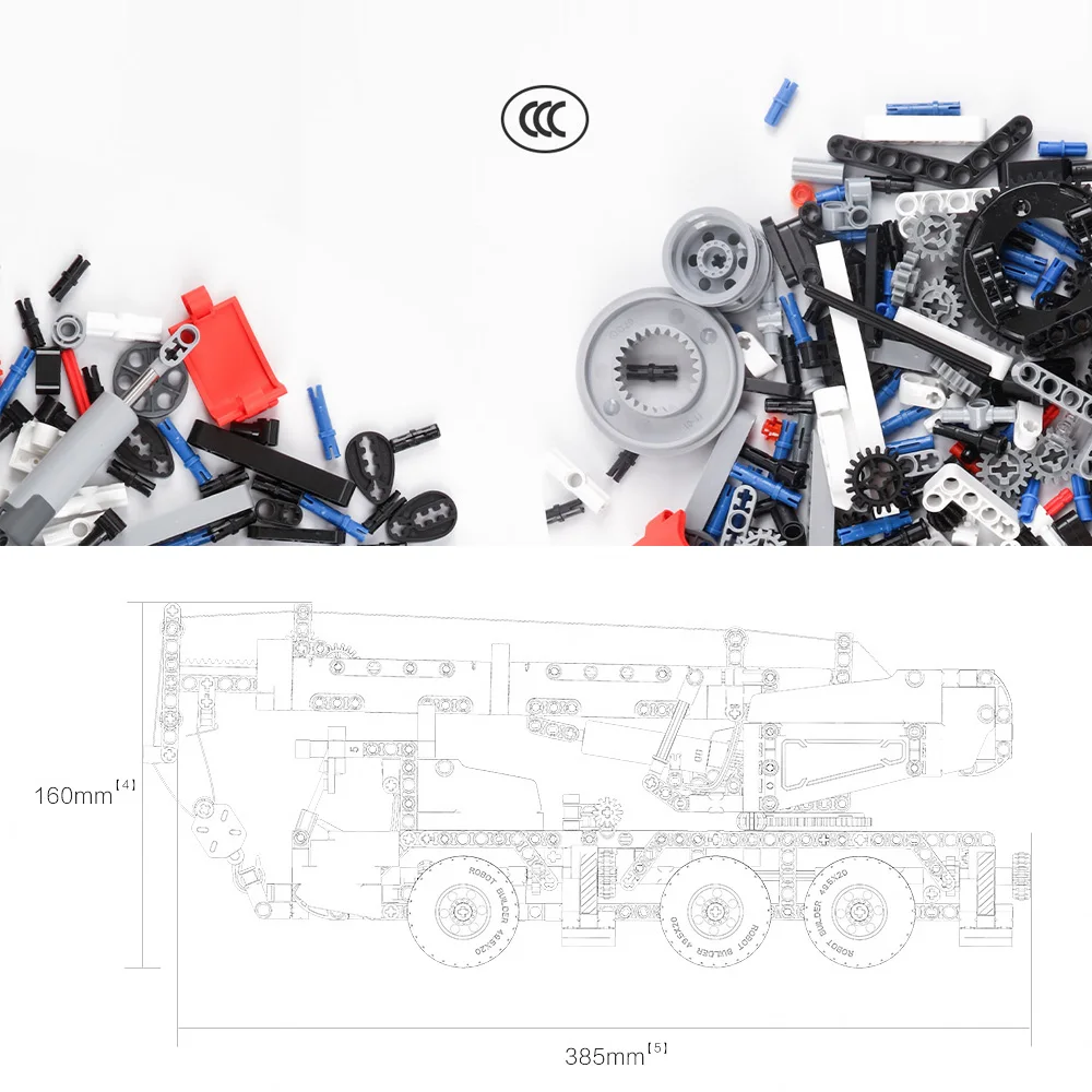 Xiaomi Mitu строительные блоки миниатюрный городской инженерный кран робот Развивающие игрушки DIY автомобиль грузовик 360 Вращающийся управление Рулевое управление