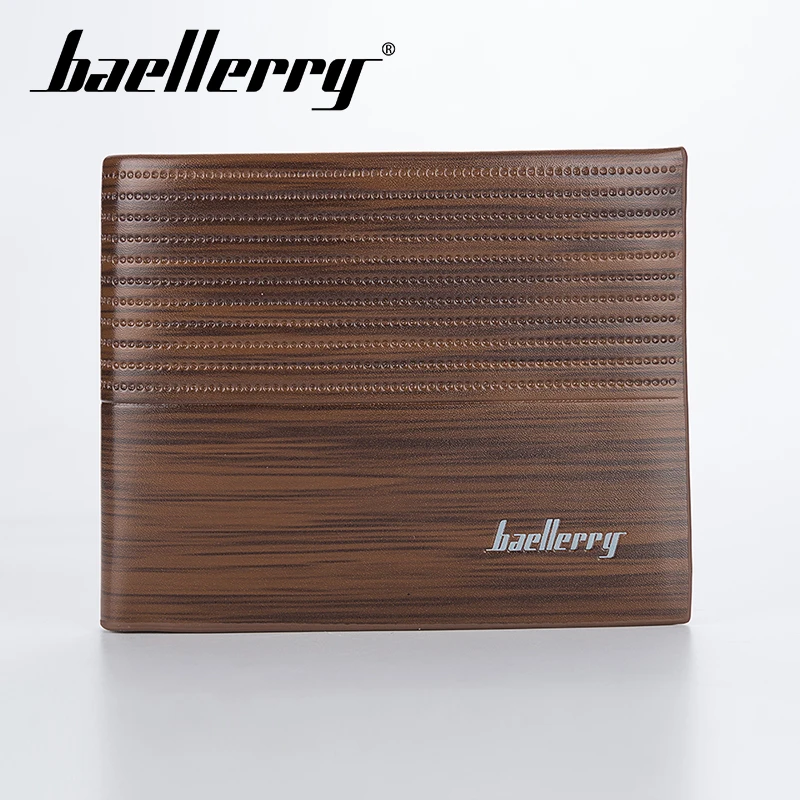 Короткий кошелек Baellerry для мужчин бумажник из искусственной кожи с лицевой
