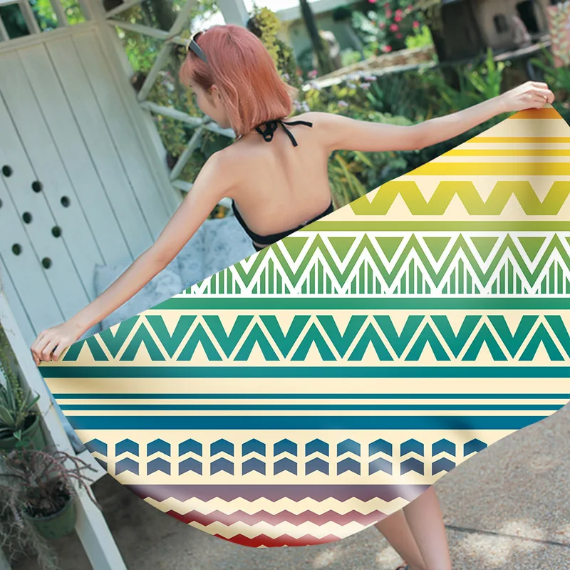 

Lady Girls Wearable Fast Drying Magic Bath Hand Towel Large Beach Spa Bathrobes Serviette De Plage Towels Bathroom Mandala