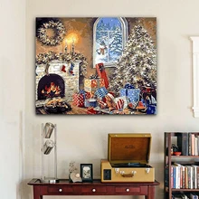 Картина по номерам художественная краска по номеру Diy Рождественский домашний декор, декоративный эффект, мифический цвет, раскраска, фестиваль мечты