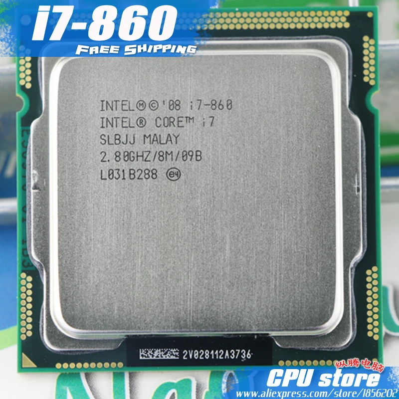 Intel i7 860 процессор/2,8 ГГц/LGA1156/8 Мб/Quad-Core/i7-860 бесплатно scrattered buah(работает