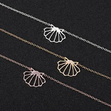 Geometric Origami Sea Clam Shell Bracelet Nautical Ariel Mermaid Conch Seashell Chain Bracelets Bangles for Ocean Beach Party