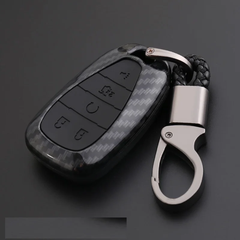 Автомобильный держатель для ключей на сумку из углеродного волокна с принтом для CHEVROLET MALIBU EQUINOX CRUZE CAMARO аксессуары