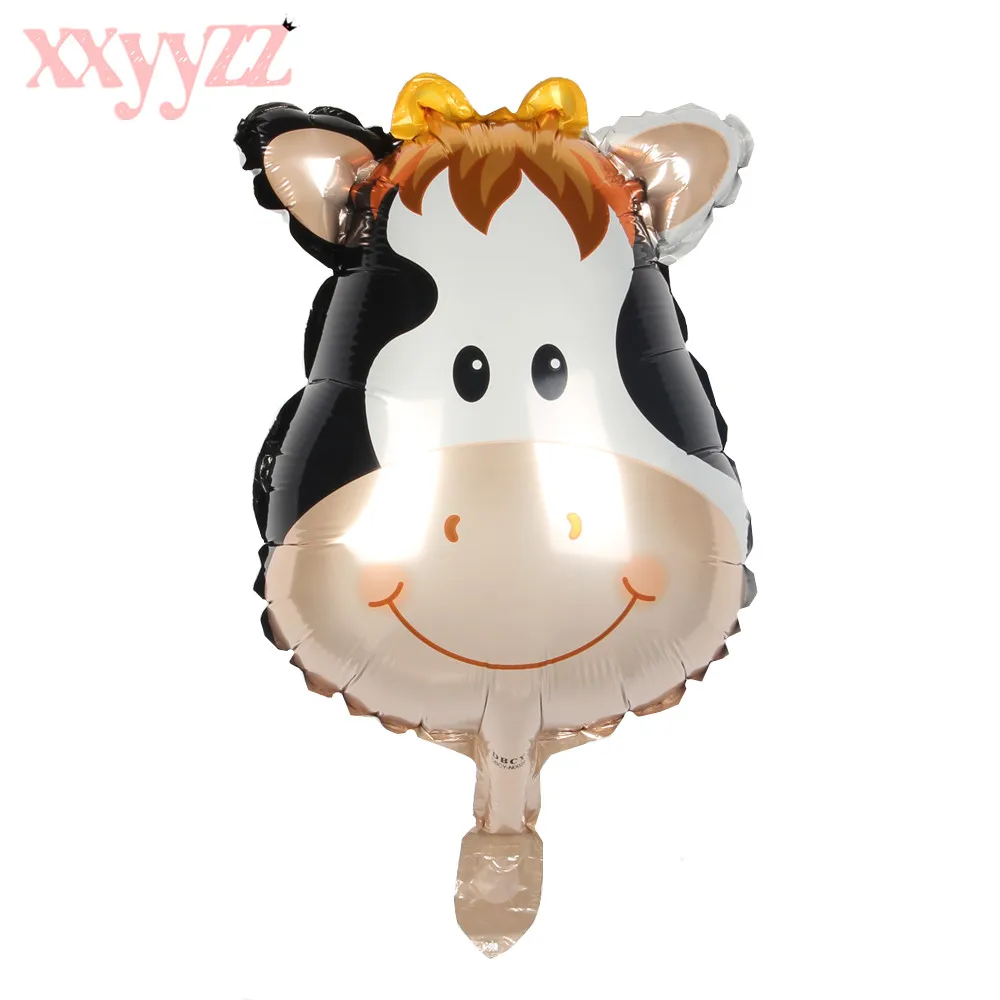 XXYYZZ Free Shipping New Mini Cartoon Animal Baby Cake Aluminum Balloons Birthday Party Balloons Wholesale Children's Toys