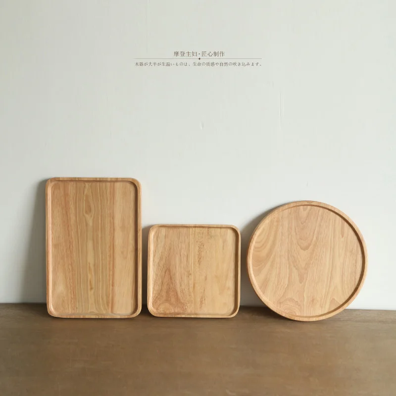 

Kitchen Tools Wood Fruit Candy Dish Plate Breadboard Tableware Fashion Solid Wood Fruit Tray Cutting Board & Bread Tray