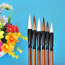 6 шт./упак. кисточка для китайской каллиграфии конский волос кисти для рисования кистью кисть Акварельная ручка товары для рукоделия стационарный