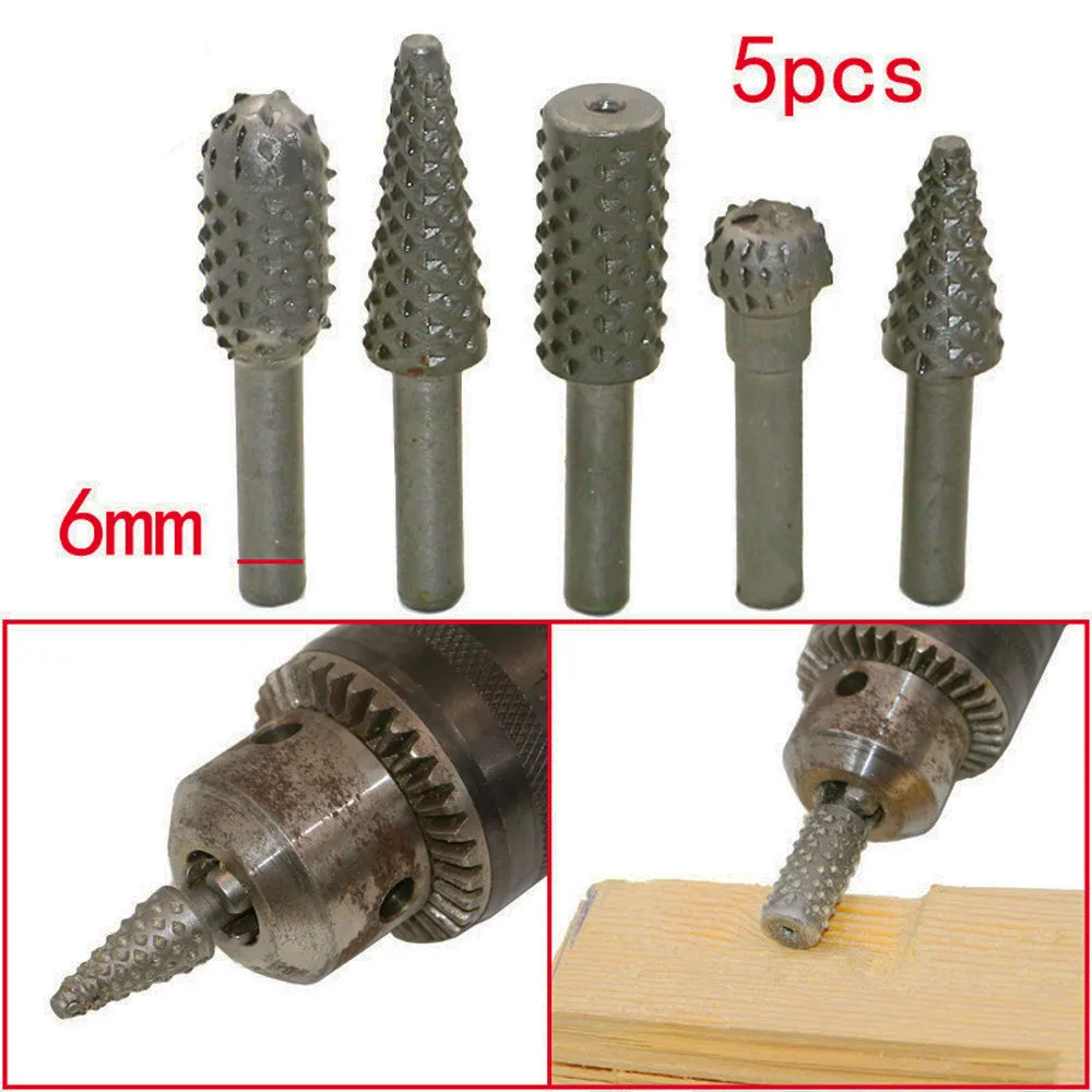 1/4in твердый резец из вольфрама роторный борр 5 шт. Набор Гравировальный Бит 12 мм резак столярные инструменты 12 мм Металлический Набор аксессуары# es
