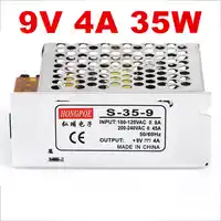 5 PCS 9V 4A 35W Switching Power Supply Driver for LED Strip AC 100-240V Input to DC 9V