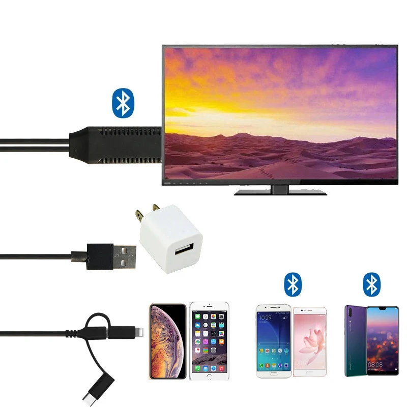 MOCH-подходит для Android type-C три-в-одном Hdmi кабель с экраном линии