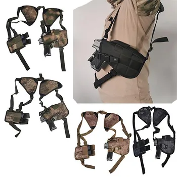 

Military Tactical Nylon Gun Holster Right Hand Universal Pistol Gun Carry Pouch Concealed Shoulder Bag Holster Glock 17 19 22 23