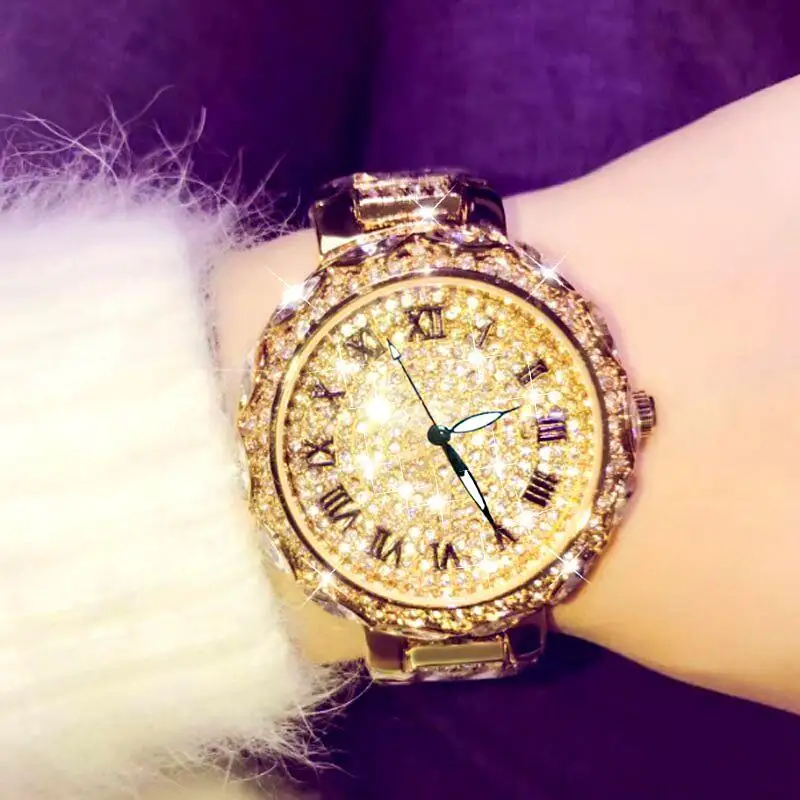 Шикарные бриллиантовые часы для женщин, модные Кристальные стразы, кварцевые наручные часы, женские роскошные элегантные часы, серебряные часы