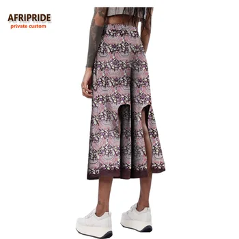

2018 summer casual wide leg pants for women african print AFRIPRIDE private custom mid-calf length casual women pants A722111