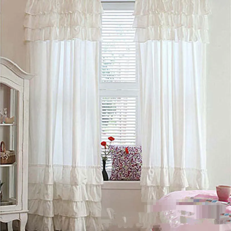 Многослойные шторы с оборками и кармашками для гостиной, белые, розовые штора с листьями лотоса, для принцессы, cortinas