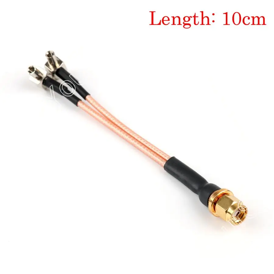 

Areyourshop Sale 1x RP SMA Plug Female Pin To Y Type 2x TS-9 Splitter Combiner Pigtail RG316 10cm