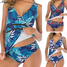 Монокини, сексуальный боди, 2 шт, купальник, пуш-ап, цветочный принт, купальник для женщин, пляжный купальник, купальный костюм размера плюс 2XL