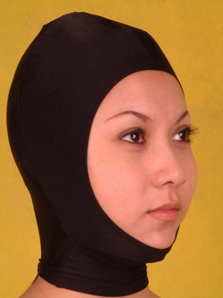 Kid Adult Open Face Out Face Bare Zentai Costume Hood Mask Halloween