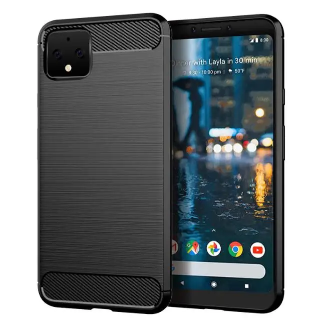 for Google Pixel 4 case Free shipping. Military drop metal brushed TPU soft cover xl |