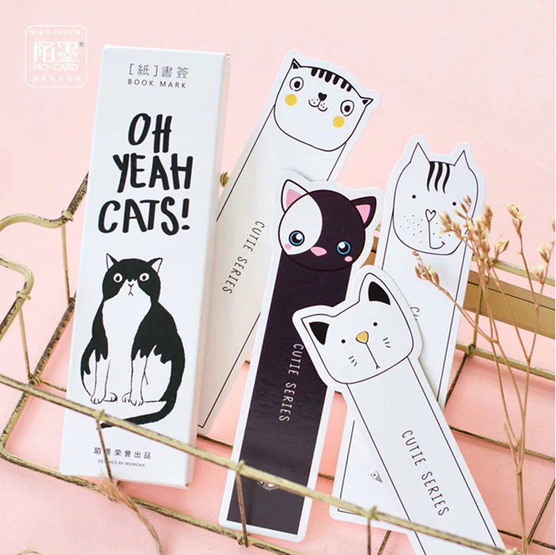 6 компл./лот Kawaii cat закладка Мультфильм страницы обозначает Memo pad Примечание