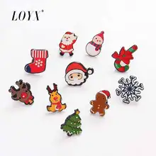 

Christmas brooches women micro-chapter accessories simple cute fashion cartoon Santa Claus Acrylic brooch Accessories