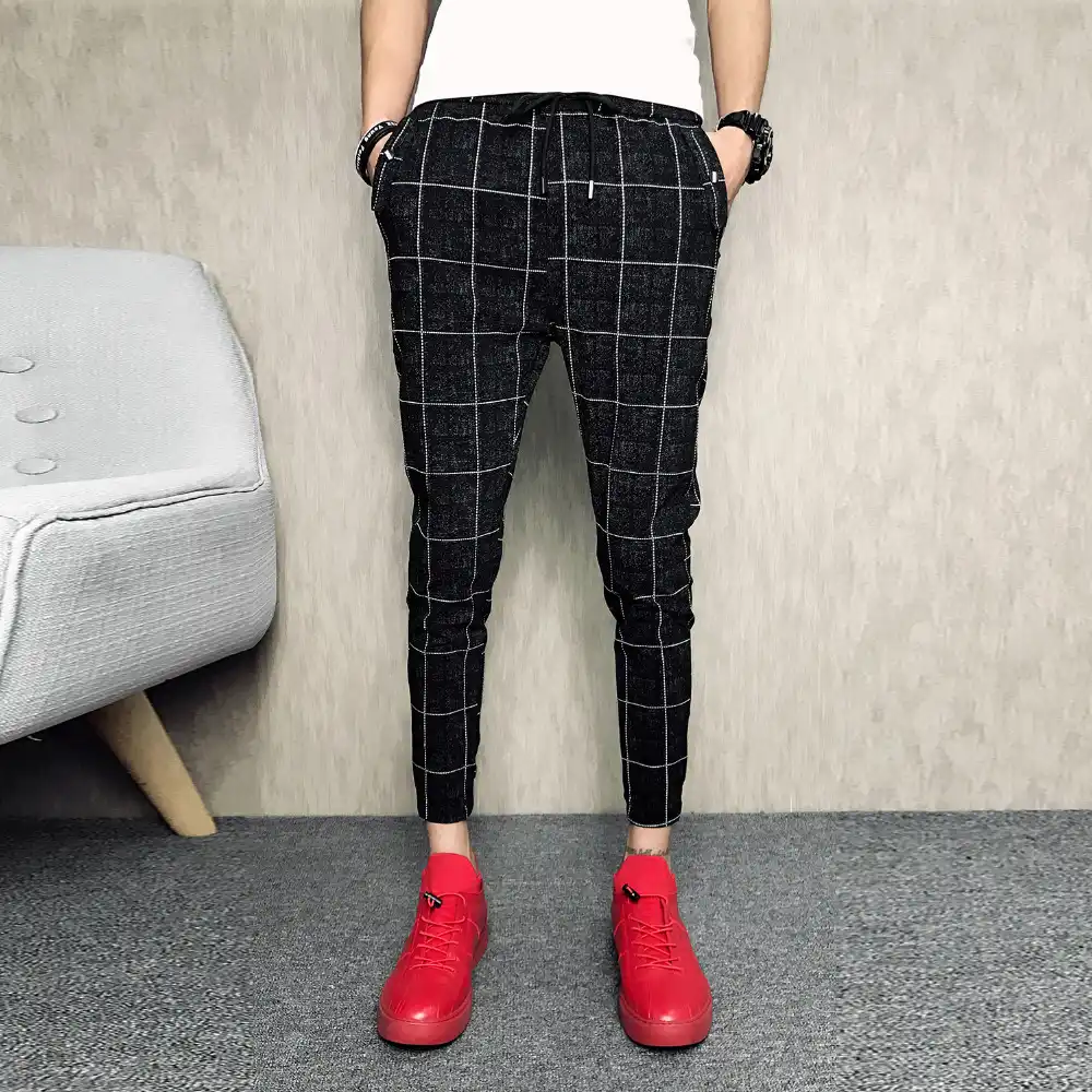 plaid trousers men