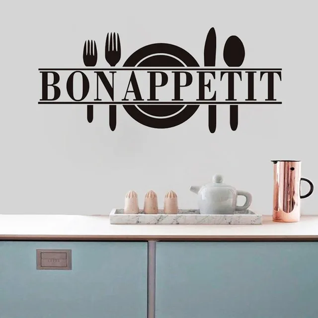 Best Price Bon Appetit Modern Home Decor Self Adhesive Vinyl Wall Sticker For Kitchen Dining Room DIY Wallpaper Waterpoof Wall Art Murals Best Price Bon Appetit Modern Home Decor Self Adhesive Vinyl Wall Sticker For Kitchen Dining Room DIY Wallpaper Waterpoof Wall Art Murals