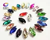 Free shipping mix color Horse eye shape good quality Glass Crystal sew on claw rhinestones,Diy Clothing accessories ► Photo 2/5