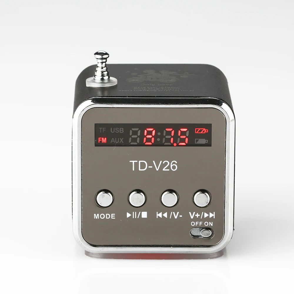 Vapeonly TD V26 цветной мини динамик стерео Бас музыкальный плеер Поддержка USB SD TF карта