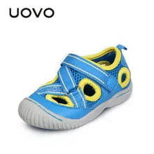 Garçons Sandales Marque UOVO Embout Rouge Gris Bleu Doux Plage chaussures Flip Flops Enfants D’été Chaussures UE25-33 Filles Garçons Sandales Marque