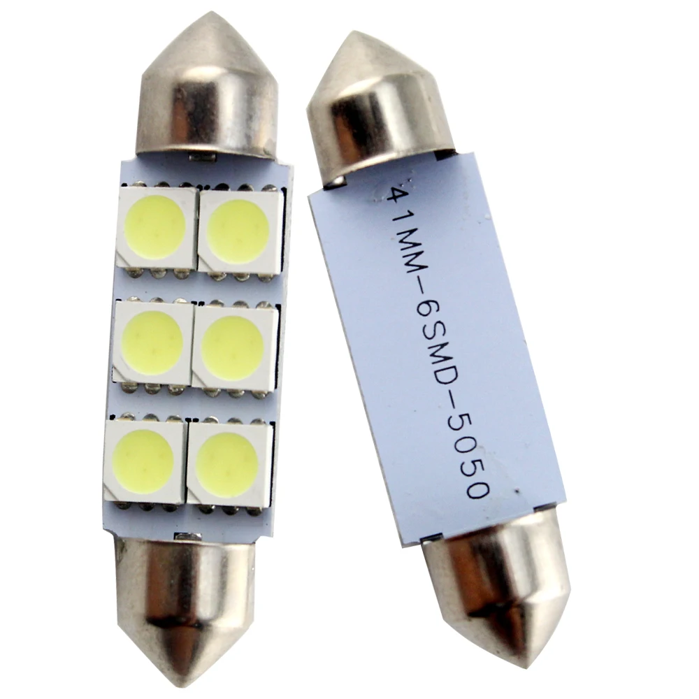 YM E-Bright 4 шт. белый 24 В DC 5050 6 SMD c5w 31 мм 36 мм 39 мм 41 мм Festoon Dome светодиодный светильник лампочки индикаторный светильник Авто крыши