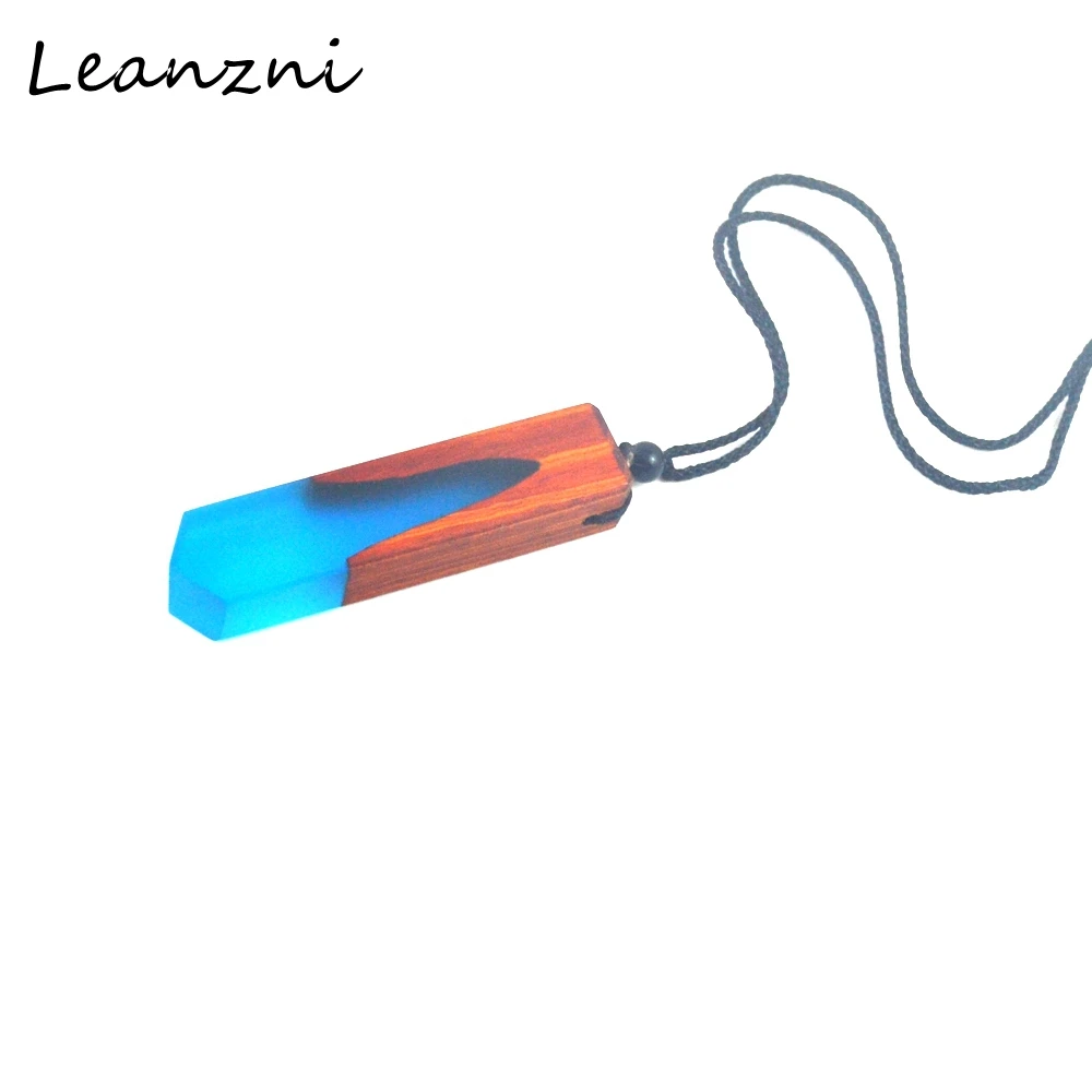 Leanzni нестандартная модная подвеска ручной работы из смолы и дерева рекомендуемые