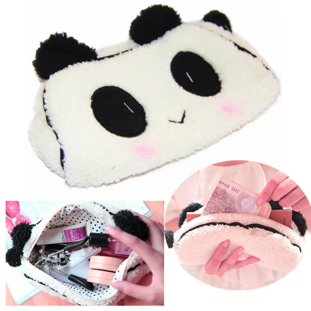 fluffy panda pencil case