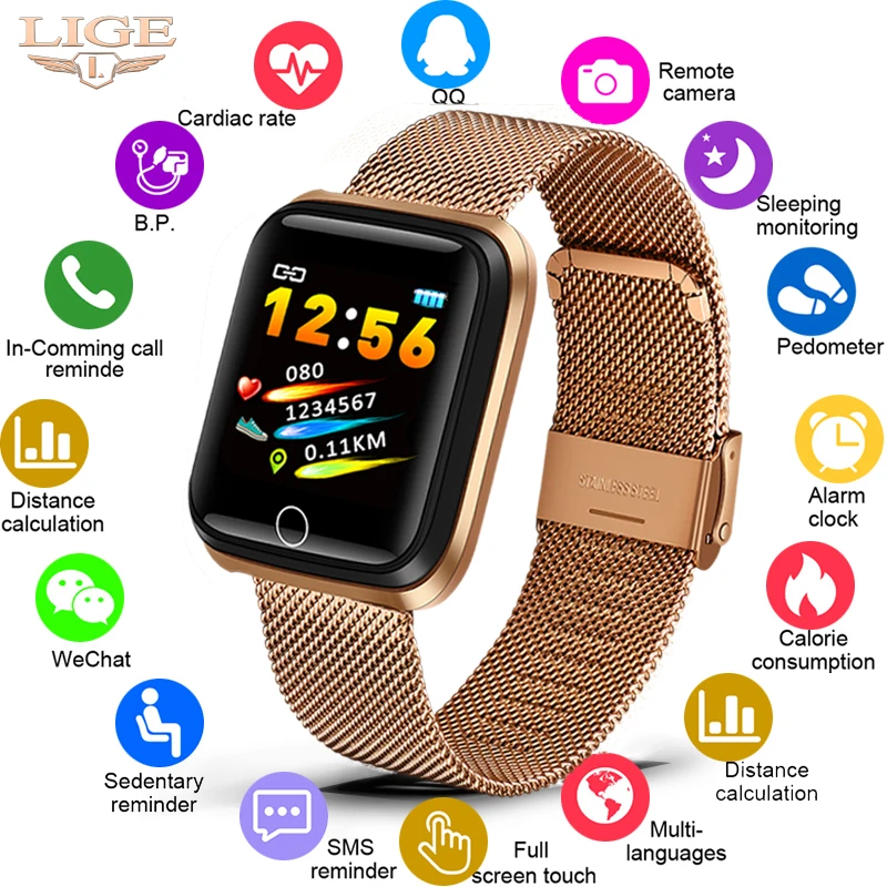 2019 New Smart Bracelet Blood Pressure Monitor Heart Rate Fitness Tracker Waterproof Sport Smart Band Pedometer For Android IOS