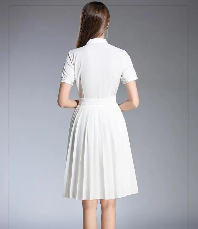 short white embroidered dress