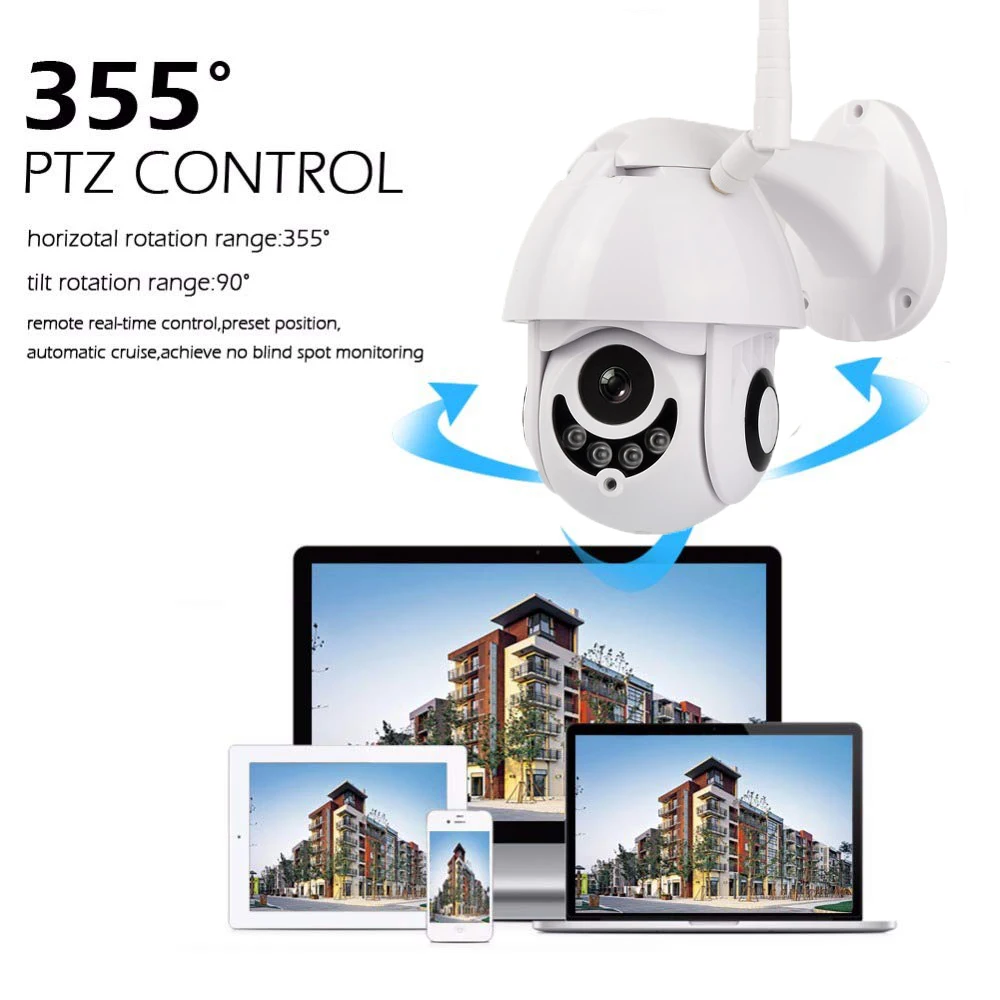 1080P WiFi CCTV камера наружная Pan Tilt беспроводная ip-камера наблюдения s P2P с ночным видением IP66 Всепогодная камера безопасности
