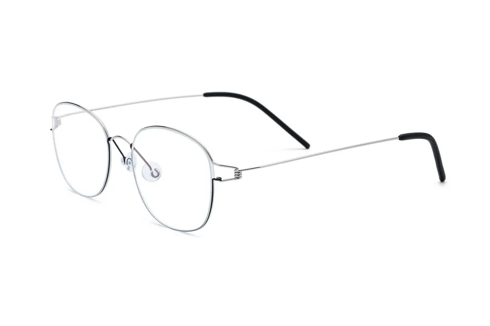 ELECCION сверхлегкий титановый рецепт очки оправа для мужчин Близорукость Оптические Оправы для женщин ретро очки без винтов - Цвет оправы: C2. Silver- Black