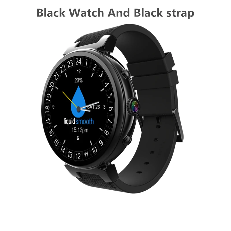 Смарт-часы Android 5,1 OS MTK6580 4 ядра 1. 3g Гц 2 ГБ+ 16 Гб Smartwatch Поддержка Google Play Google Map 3g gps Wi-Fi, обеспечивающим сохранение пространственного положения Z28 - Цвет: black