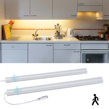 30-50 см DC 12 В человеческого тела инфракрасная индукция под шкафом СВЕТОДИОДНАЯ подсветка Свет датчик движения ночник для лестницы кухни